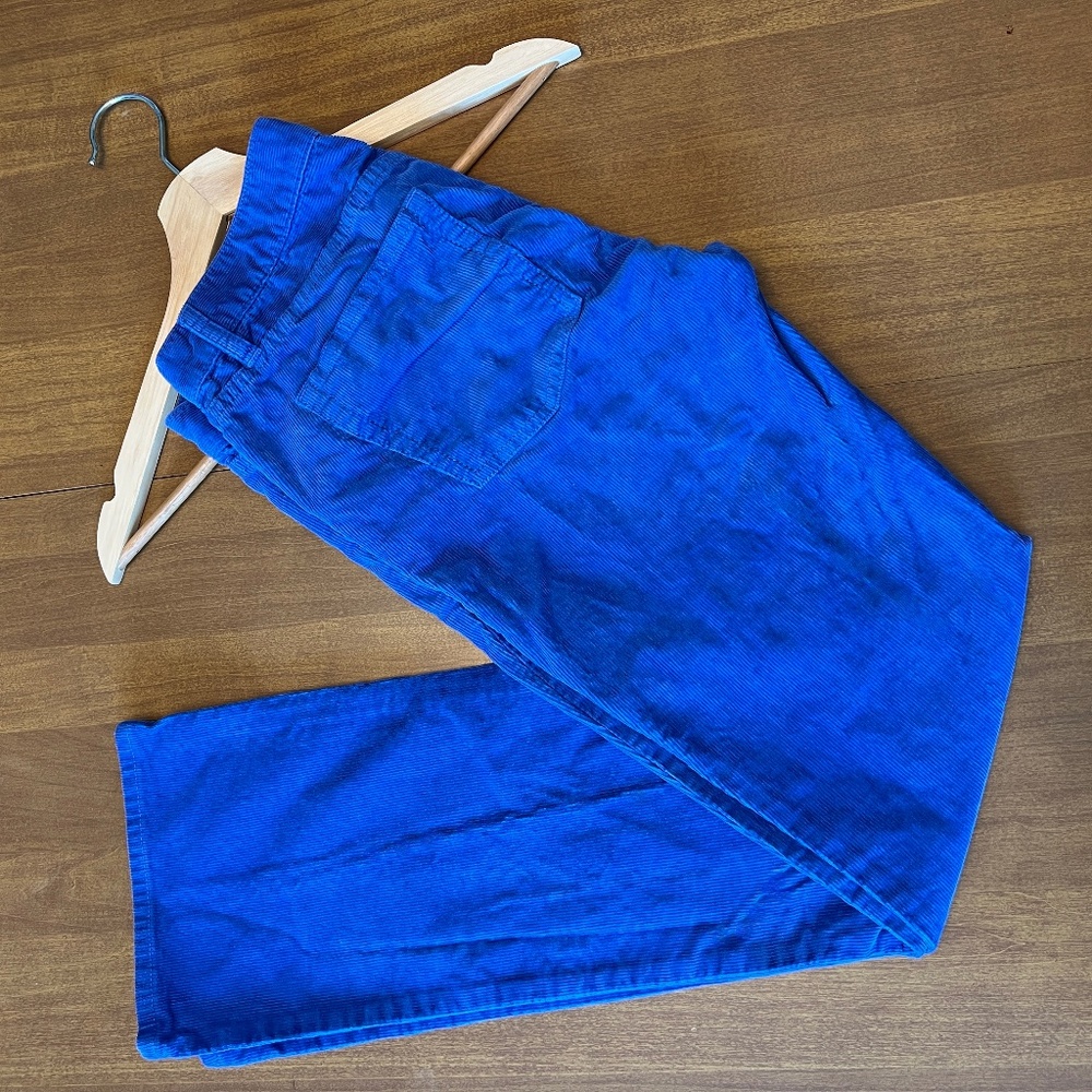 J. Crew - Favorite Fit Blue Corduroy Pants, Size 27 Short